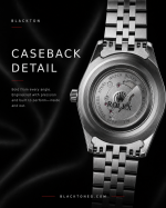 ⁦Luxury Two-Tone Black Dial Watch⁩ - الصورة ⁦5⁩