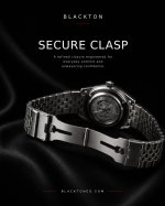 ⁦Luxury Two-Tone Black Dial Watch⁩ - الصورة ⁦2⁩